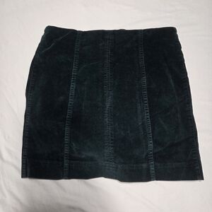 Jolt Dark Green Corduroy Skirt Size S 97% Cotton